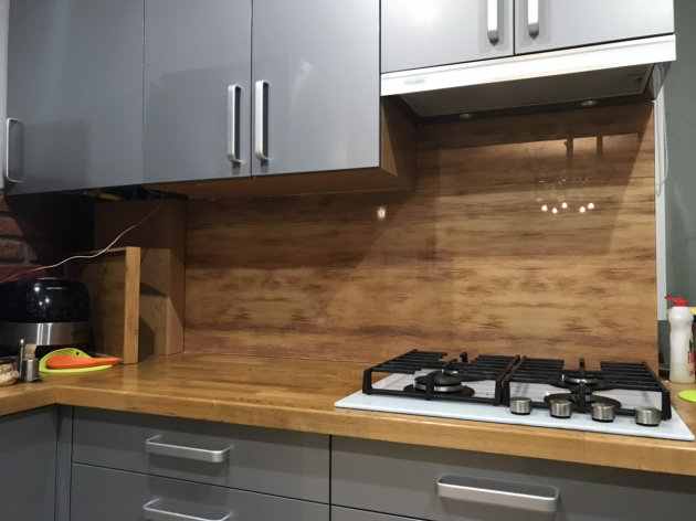 Скіналі для кухні з фотозображенням-імітація шпону
